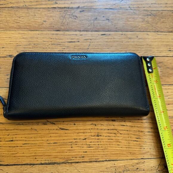 Prada Black Leather Continental Wallet with Box SHW - Picture 10 of 11